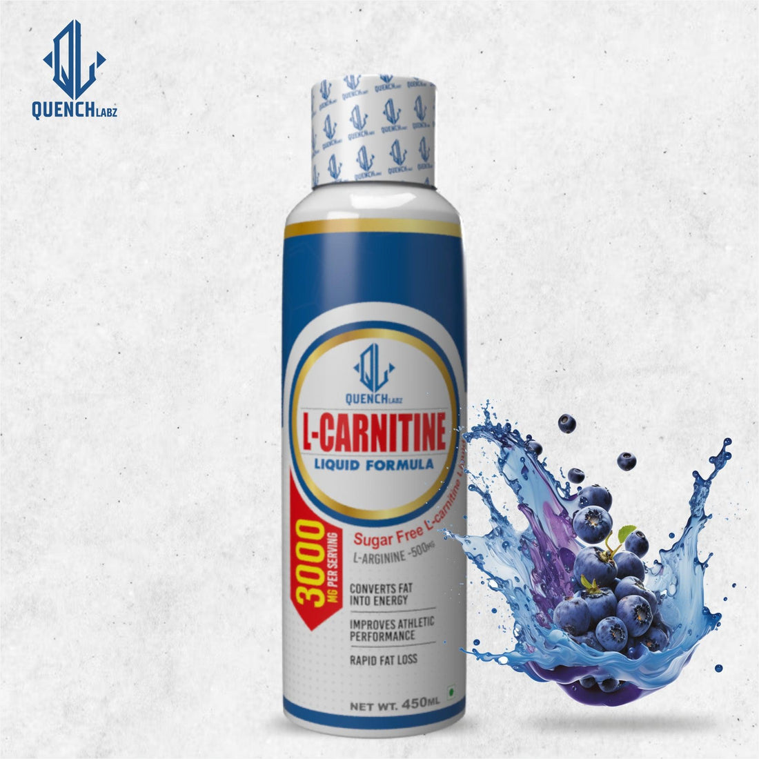 L-Carnitine Liquid | 3000 mg L-Carnitine - Quenchlabz