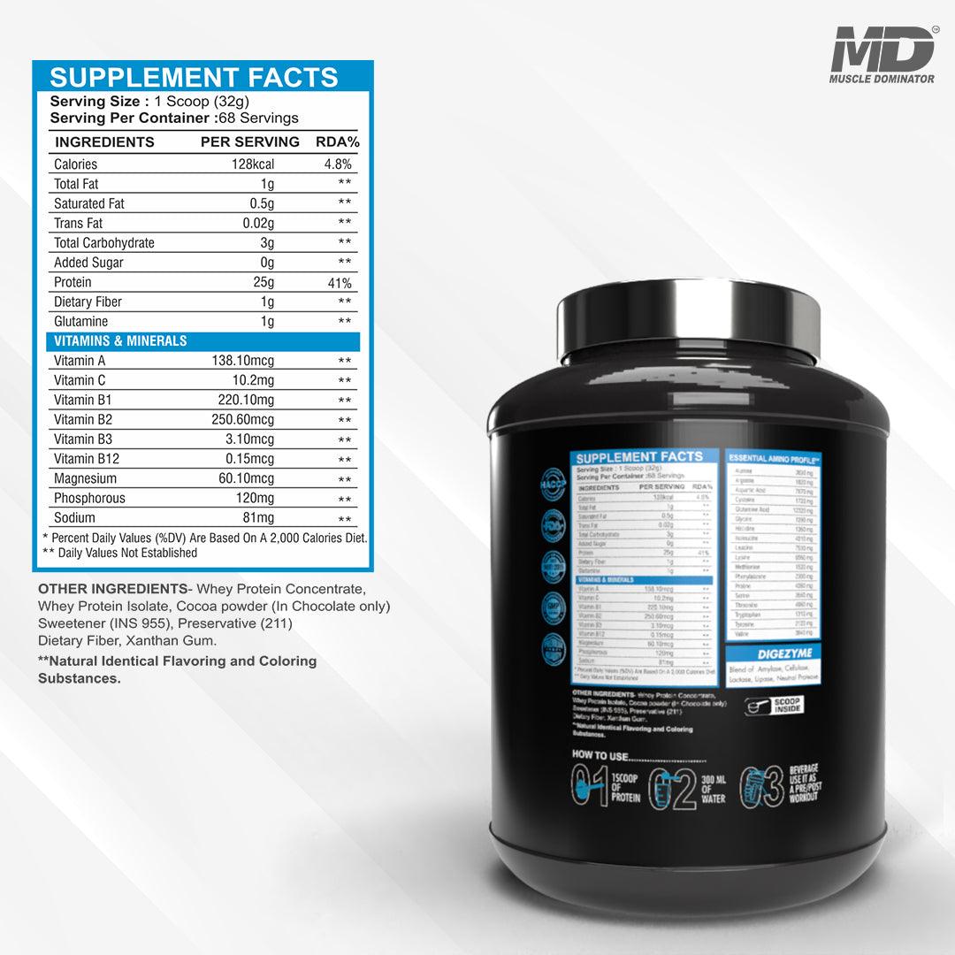 MD Black Series Whey Protein | 25G Protein | 1G Glutamine | 6.8G EAA - Quenchlabz