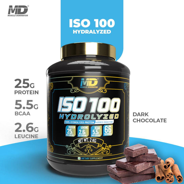 MD ISO100 HYDROLYZED WHEY | 25G Protein | 2.6G Leucine | 5.5G BCAA - Quenchlabz