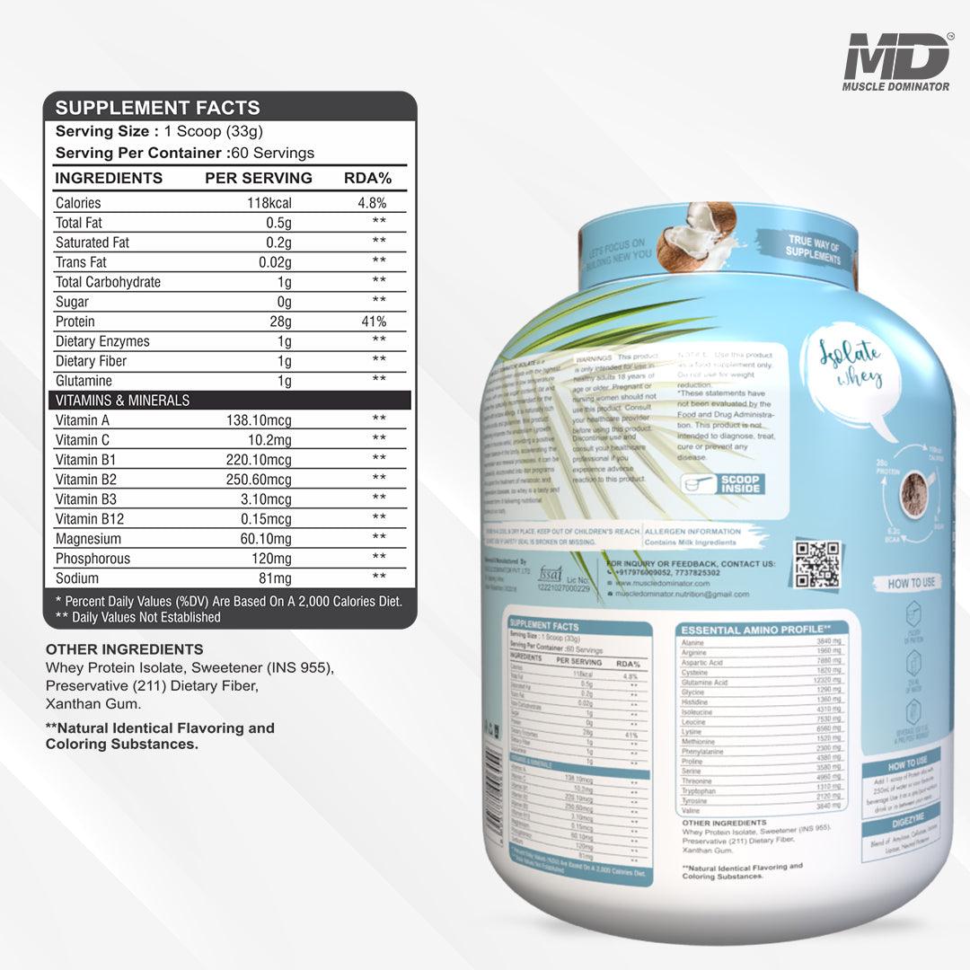 MD Isolate Whey Protein | 28 G Protein | 6 G BCAA - Quenchlabz