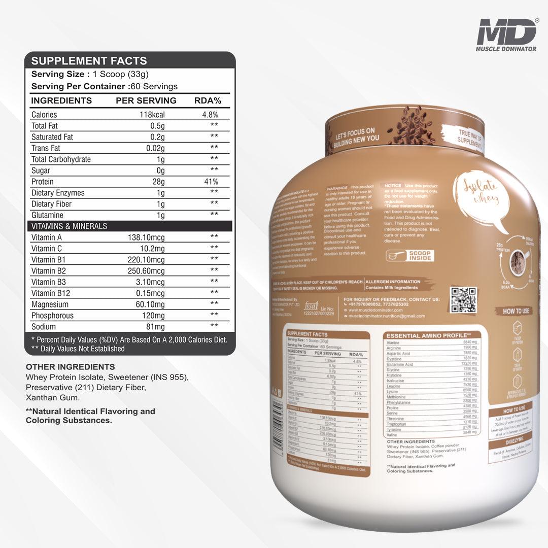 MD Isolate Whey Protein | 28 G Protein | 6 G BCAA - Quenchlabz