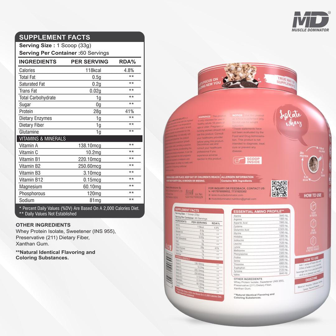 MD Isolate Whey Protein | 28 G Protein | 6 G BCAA - Quenchlabz