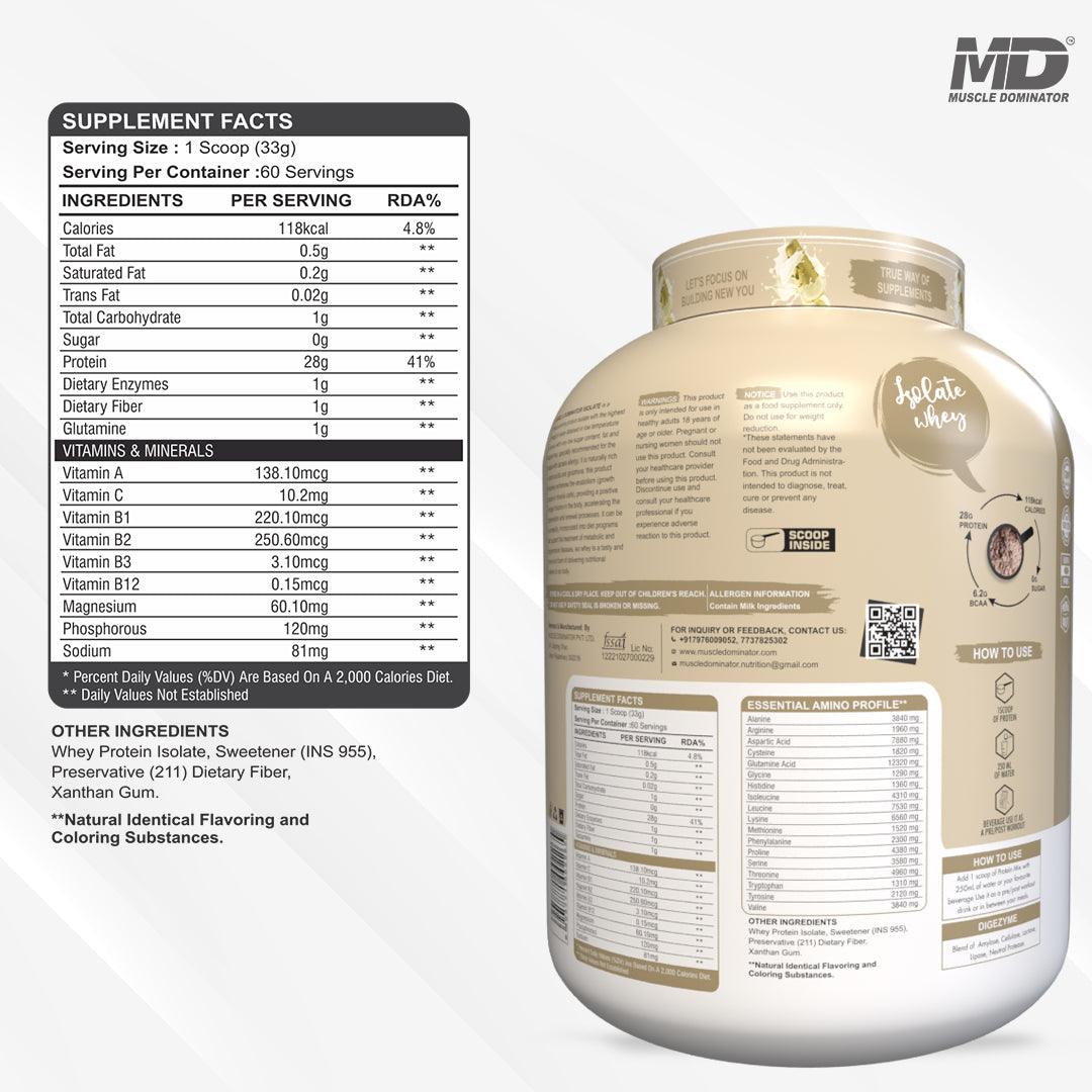 MD Isolate Whey Protein | 28 G Protein | 6 G BCAA - Quenchlabz