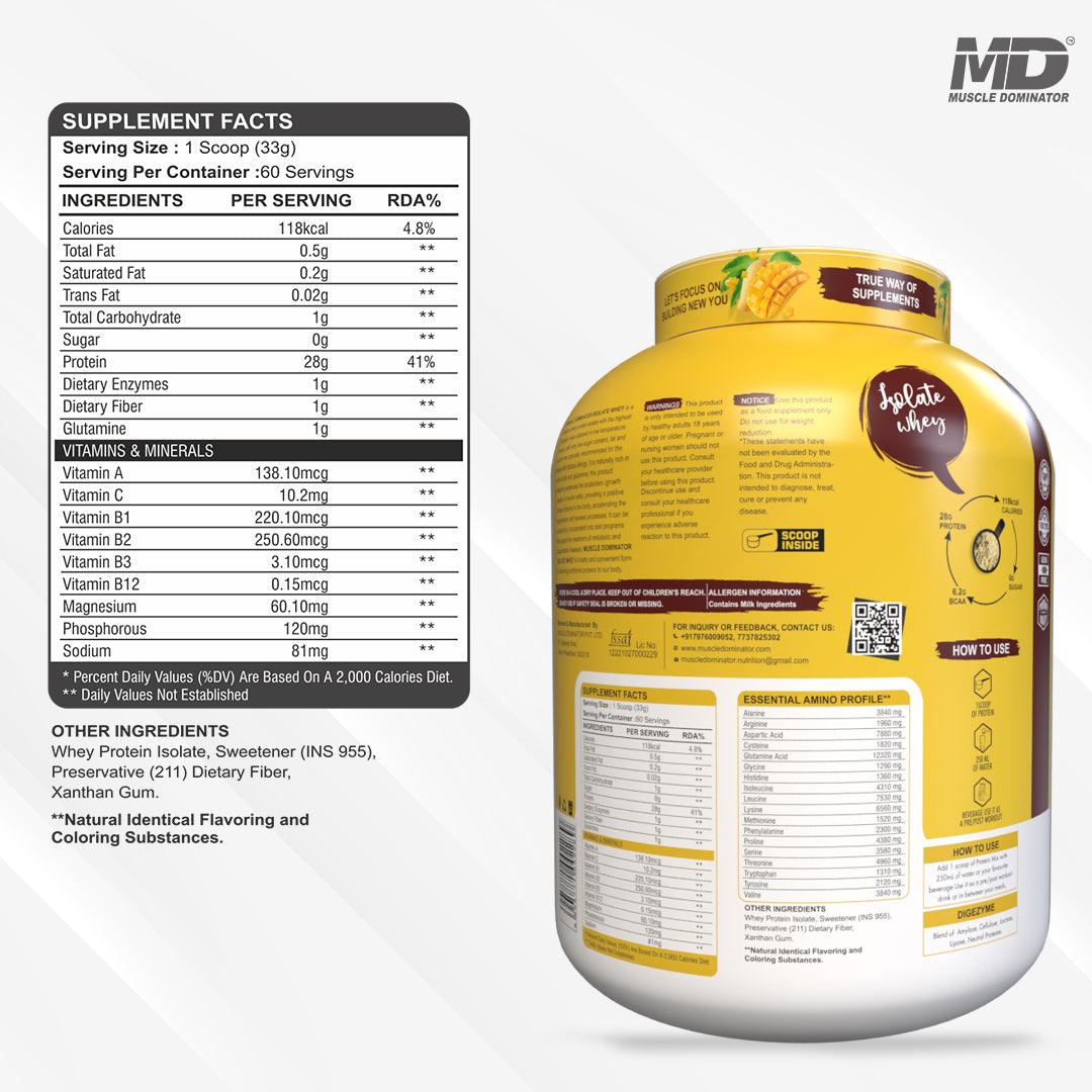 MD Isolate Whey Protein | 28 G Protein | 6 G BCAA - Quenchlabz