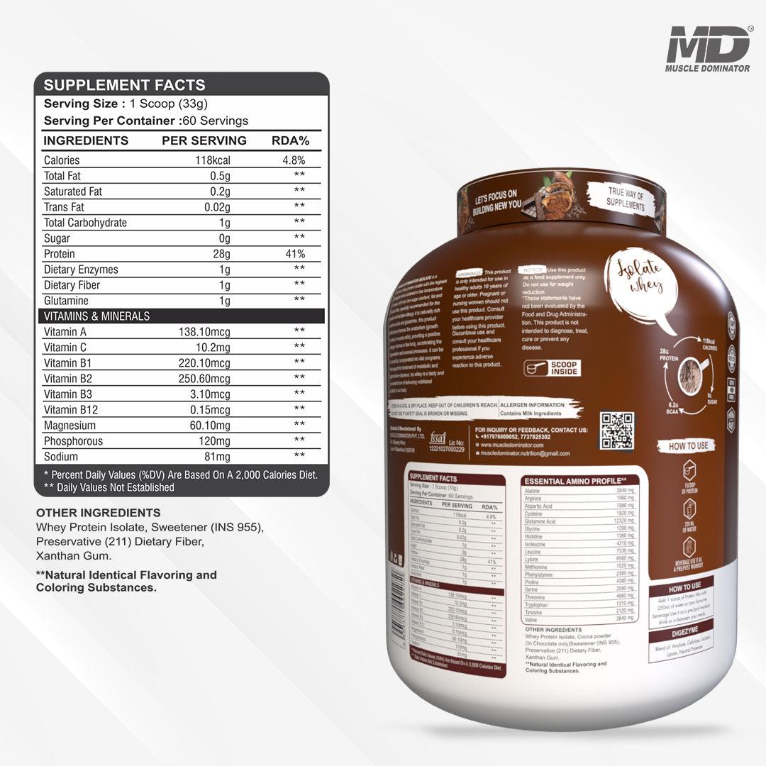 MD Isolate Whey Protein | 28 G Protein | 6 G BCAA - Quenchlabz