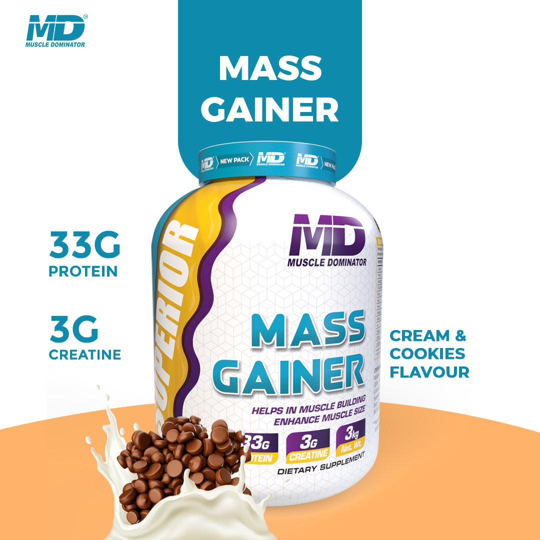 MD Superior Mass Gainer | 33 G Protein | 3 G Creatine - Quenchlabz