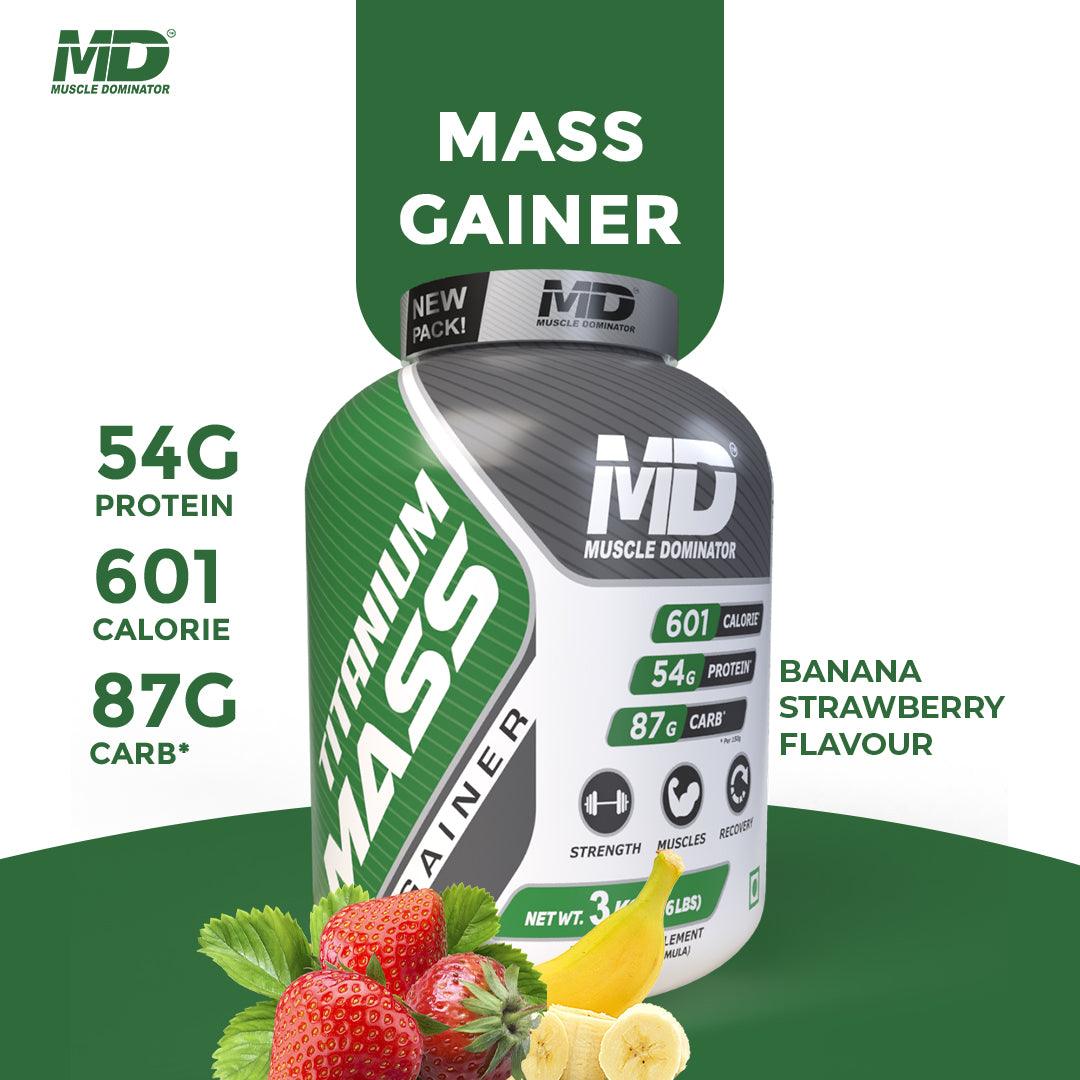 MD Titanium Mass Gainer | 54 G Protein | 87 G Carbs - Quenchlabz