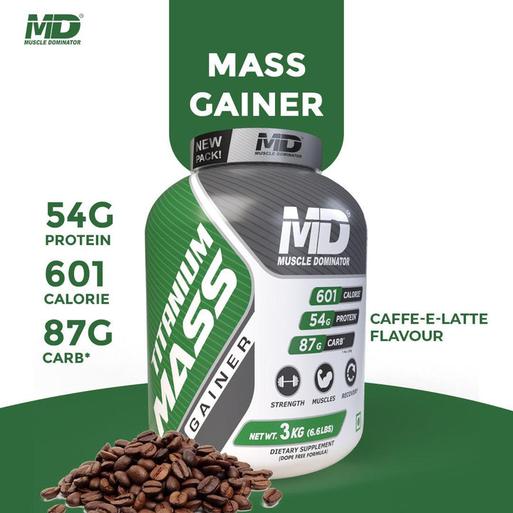 MD Titanium Mass Gainer | 54 G Protein | 87 G Carbs - Quenchlabz