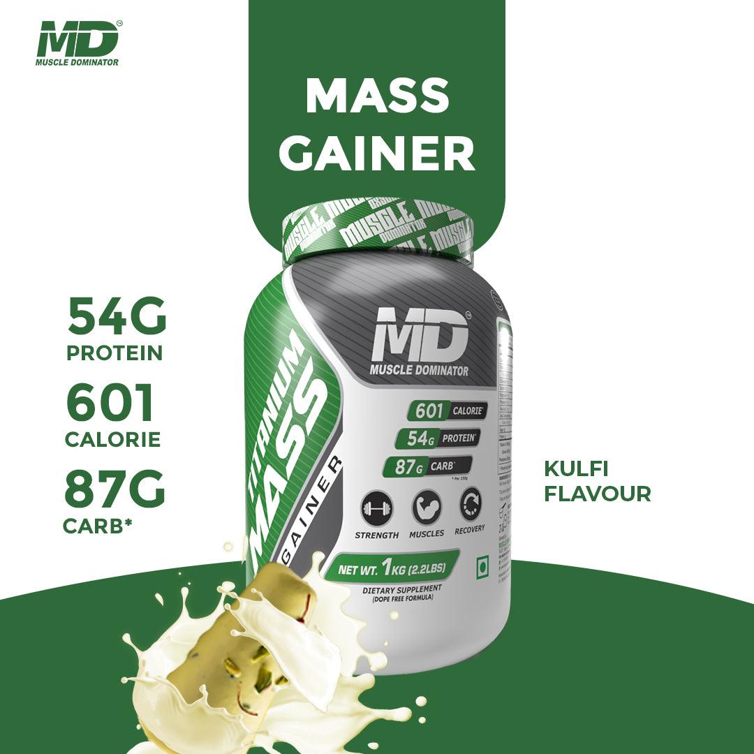 MD Titanium Mass Gainer | 54 G Protein | 87 G Carbs - Quenchlabz