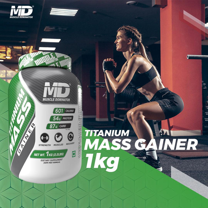 MD Titanium Mass Gainer | 54 G Protein | 87 G Carbs - Quenchlabz