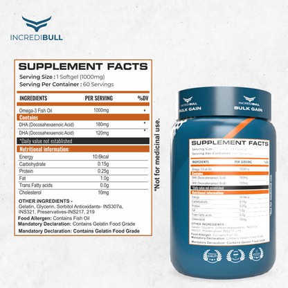 Natural Omega-3 Fish Oil Softgels - Quenchlabz