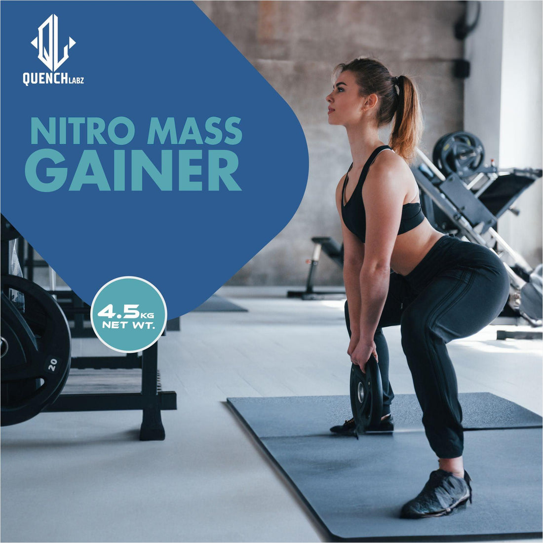 Nitro Mass Gainer | 3G Ashwagandha | 1G Macca | 3G Creatine - Quenchlabz