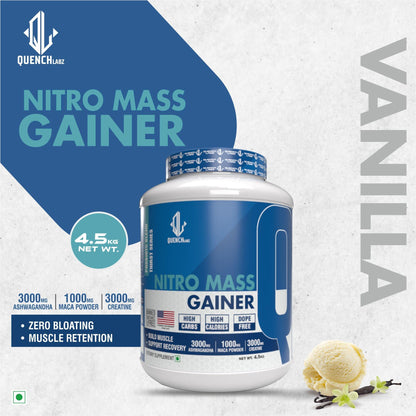 Nitro Mass Gainer | 3G Ashwagandha | 1G Macca | 3G Creatine - Quenchlabz