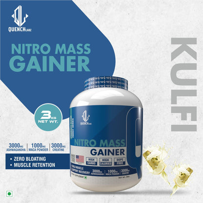 Nitro Mass Gainer | 3G Ashwagandha | 1G Macca | 3G Creatine - Quenchlabz