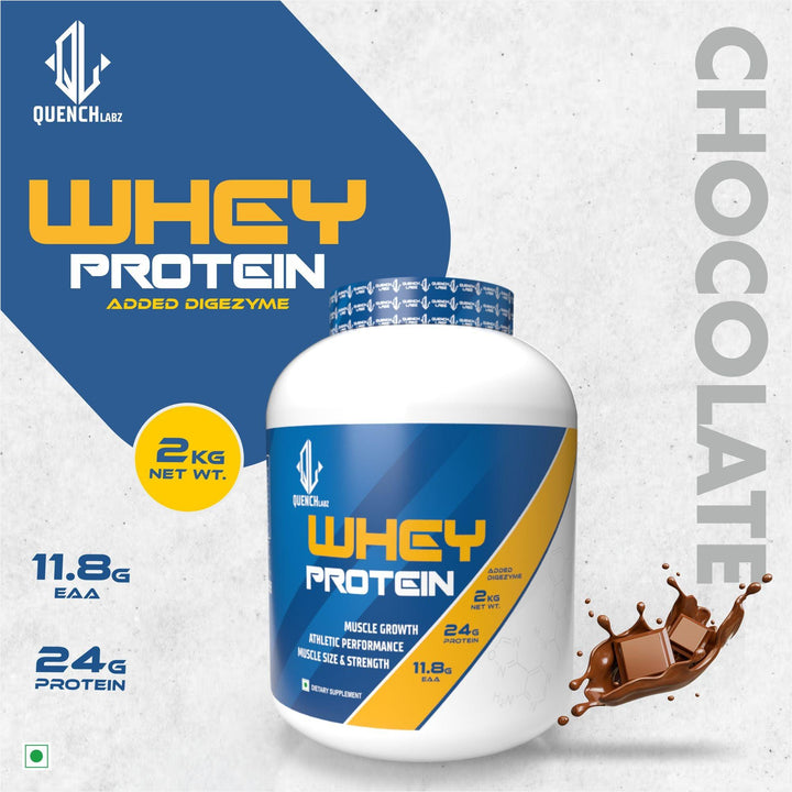 Premium Whey Protein 2 Kg + Steel Shaker Combo - Quenchlabz