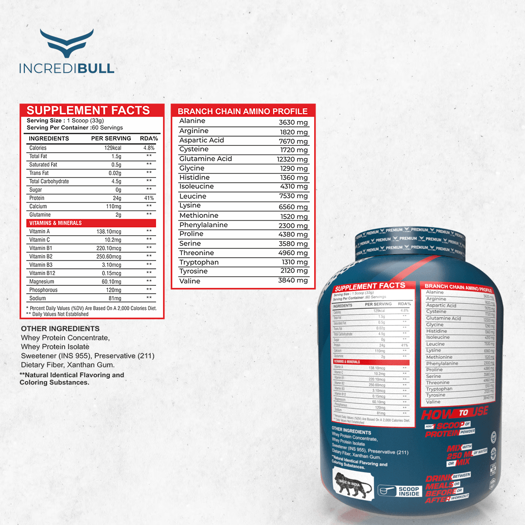 Premium Whey Protein | 24 G Protein | 2 G Glutamine | 5.8 g BCAA - Quenchlabz