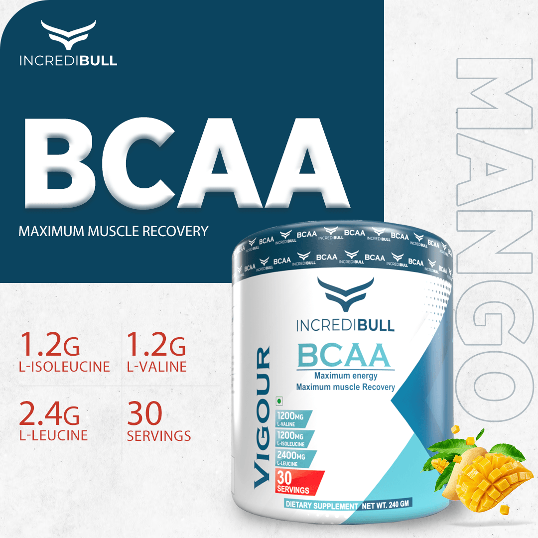 Vigour BCAA | 1.2 G L-Isoleucine | 1.2 G L-Valine | 2.4 g L-Leucine - Quenchlabz