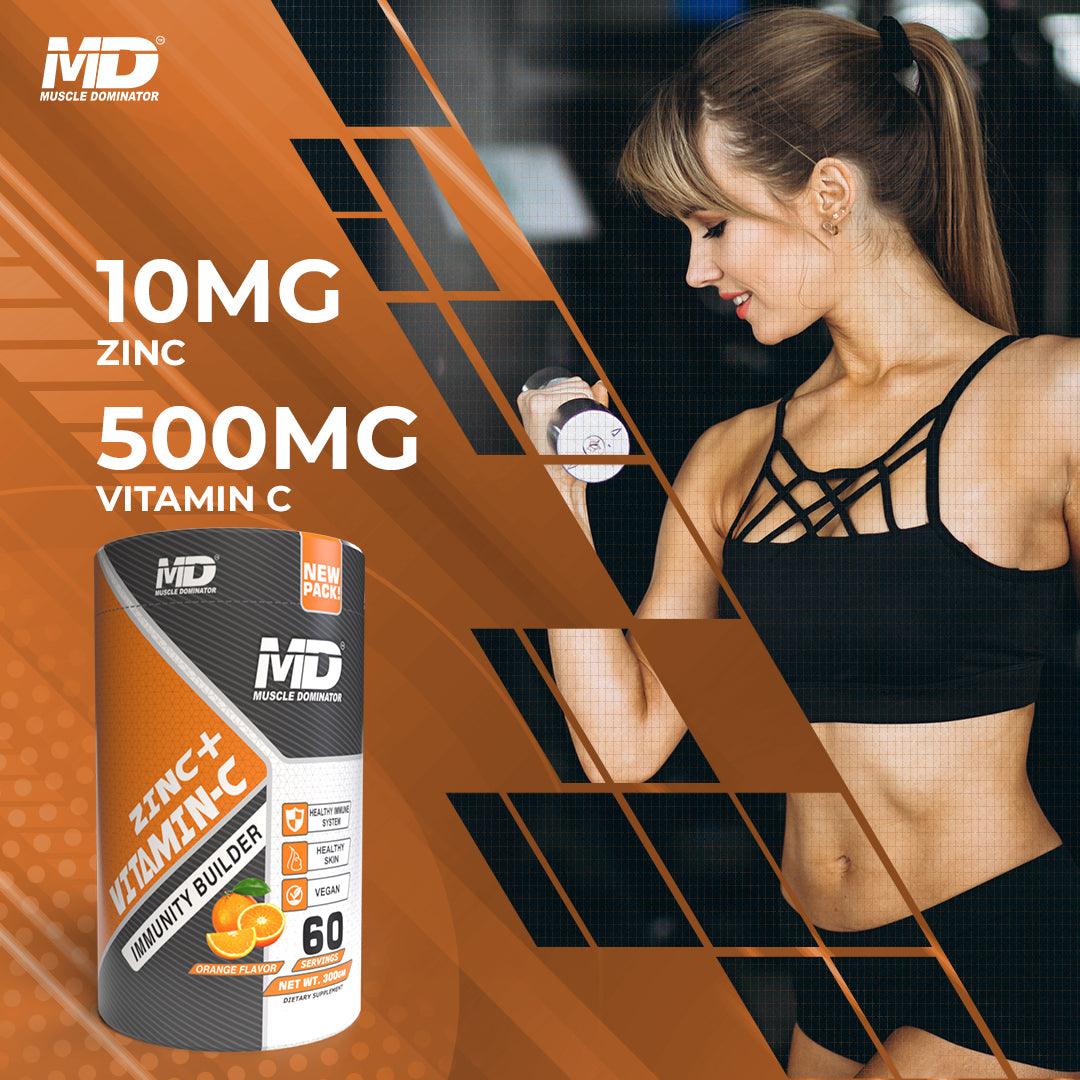 Zink+Vitamin C Orange Flavor Powder Form 300gms - Quenchlabz